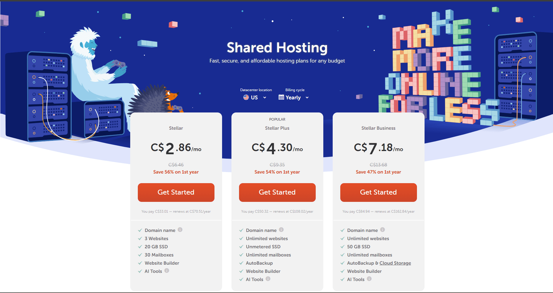 Namecheap web hosting